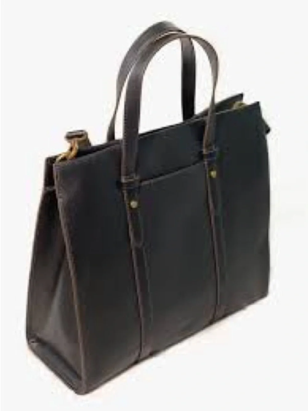 Fossil Kingston Black Leather Tote Bag